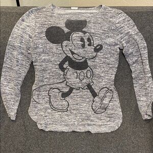 Disney Heather Gray Knit Apparel Juniors Large